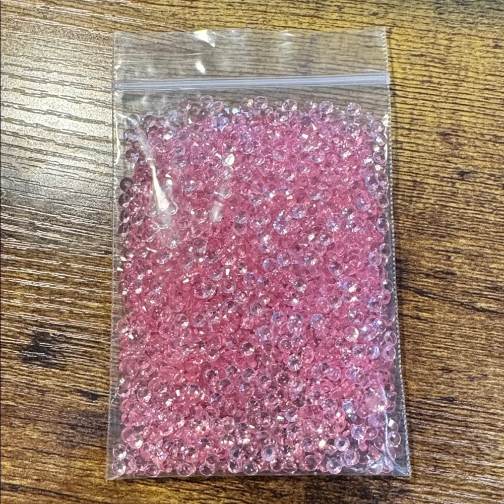 Pink Decorative Glass flat back rhinestones - Picture 2 of 2